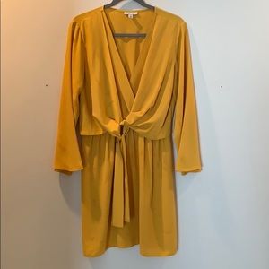 Topshop Knot Minidress Yellow